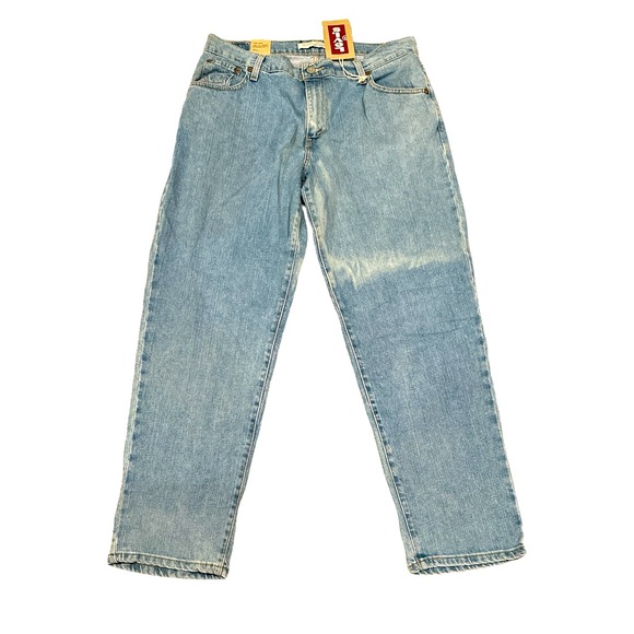 LEVIS RELAXED TAPERED 550 BLUE JEAN DENIM PANTS 14 SHORT - Picture 2 of 9